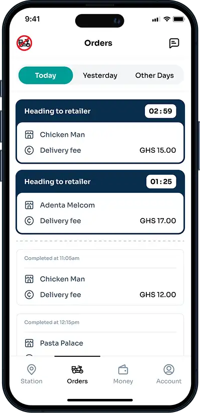 Pick up order